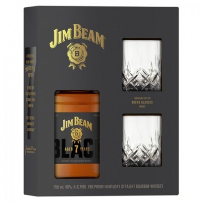 Jim Beam 0,7 Black DD+2p 45% DRS