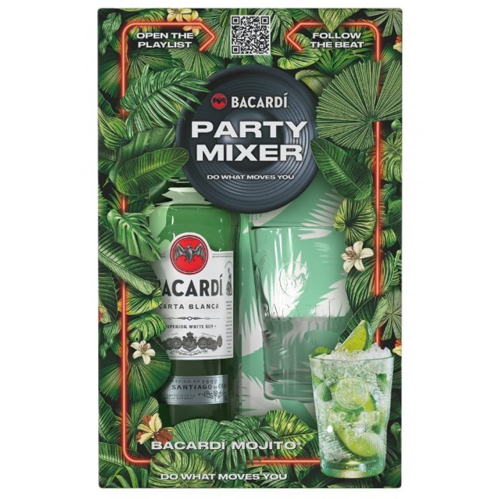 Bacardi Carta Bl.0,7+1pohár DD 37,5%