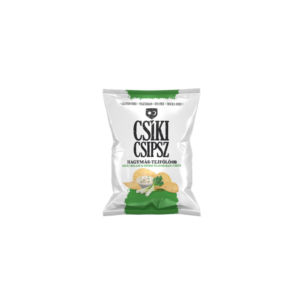 Csíki Csipsz 50g Hagymásan-Tejfölös
