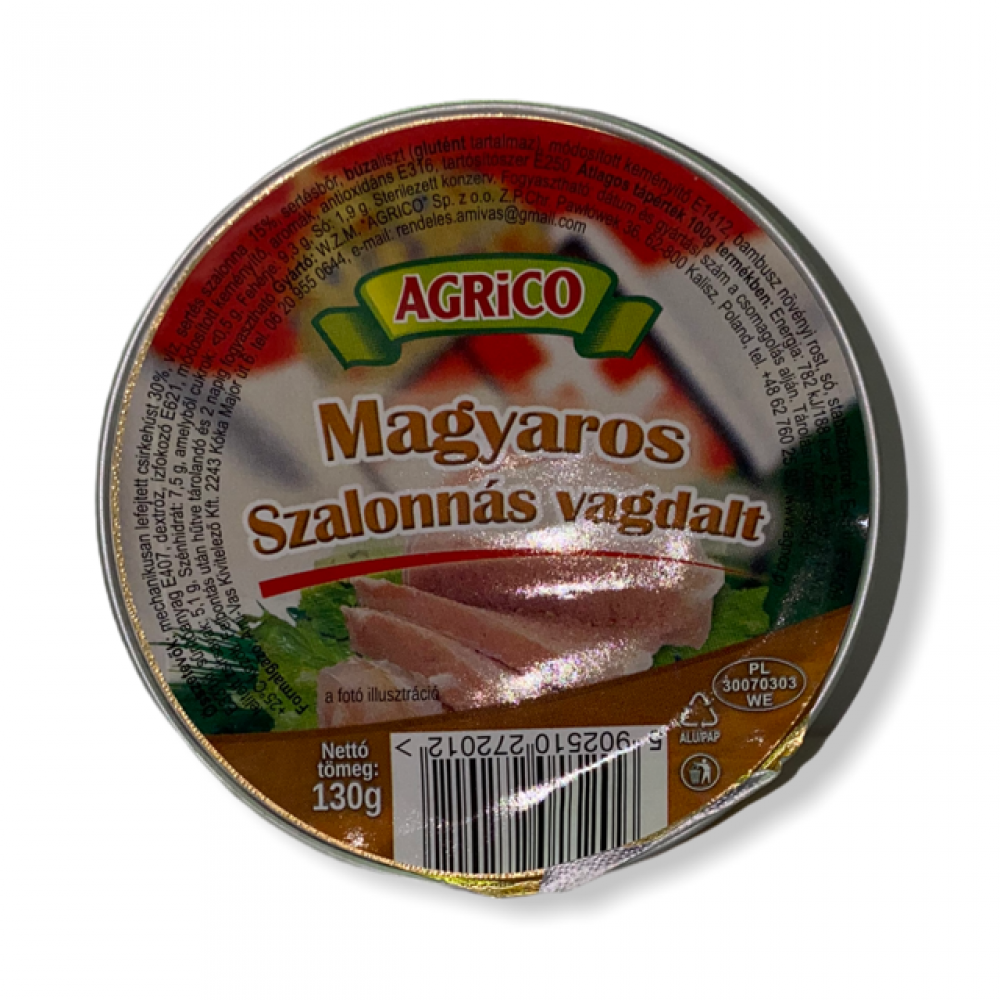 AGRICO Magyaros szalon.vagd.130g/12